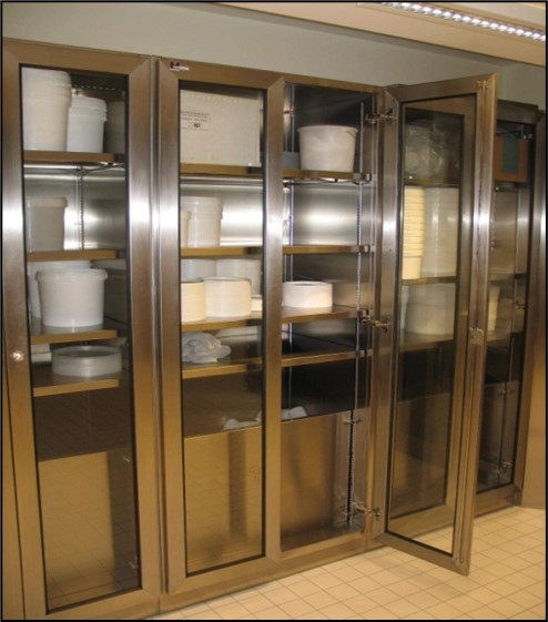 Nassgewebe-Archivschrank mit Absaugung