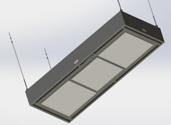 MM-601-2017-00 Zuluft-Element 2200 für alle Seziertische mit integrierter Tageslichtlampe